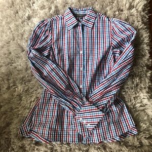 NEVER WORN Greysn long sleeve checkered blouse